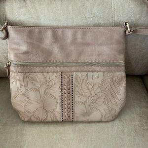 Elegant Tan Floral Women's Bag